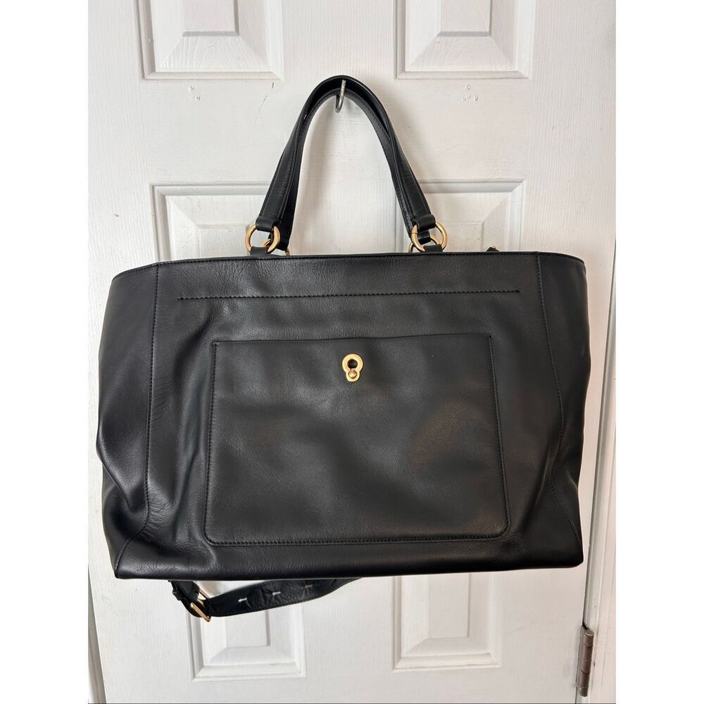Cole Haan leather womens  Work Tote Black classy stylish tote